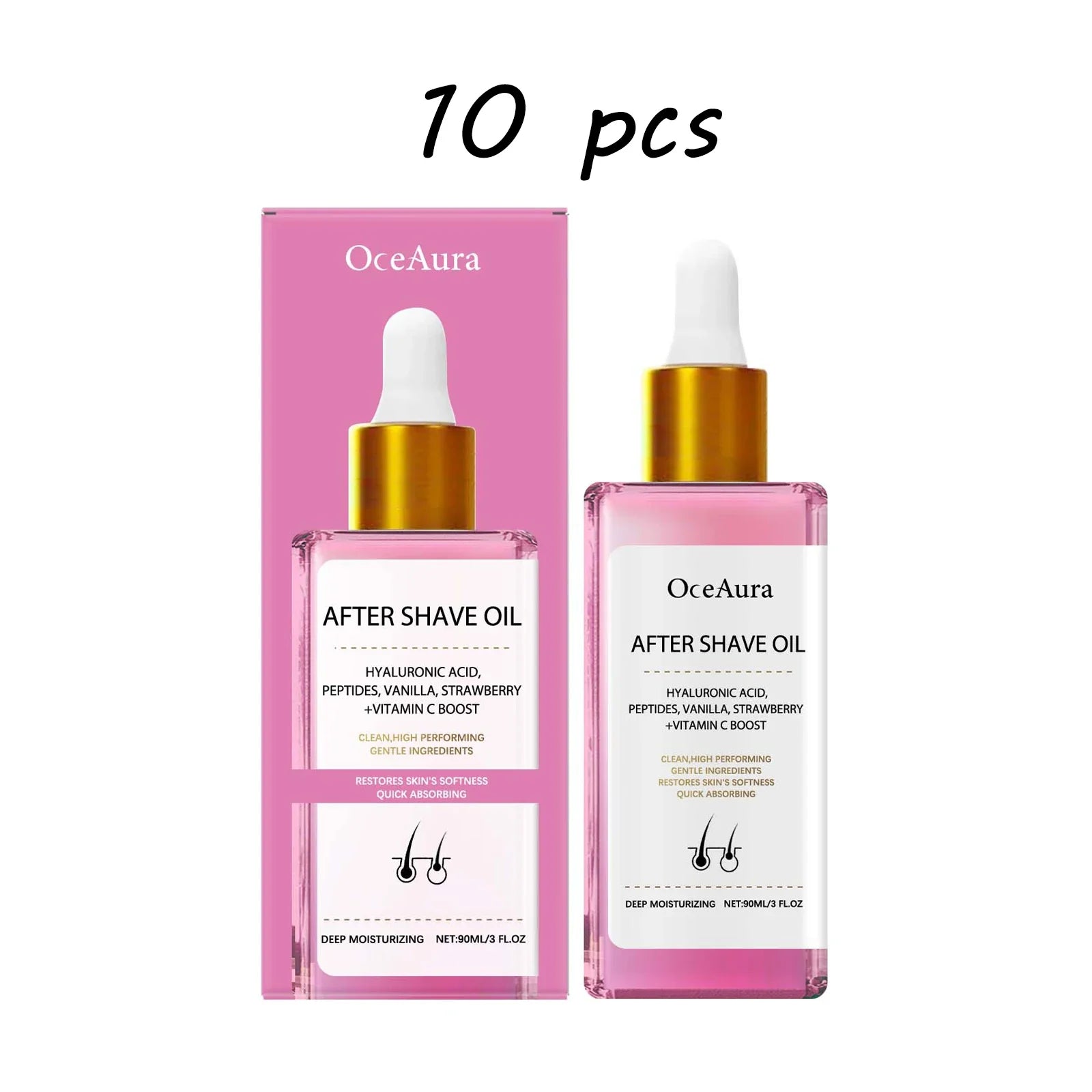Oceaura Strawberry After Shave Oil Lasting Moisturizing Enhance Skin Radiance Smoothing Relief Discomfort Soothing Skin Care Oil
