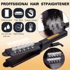 Hair straightener with four-speed temperature adjustment, straightener and curler two-in-one, Mother's Day Christmas Gifts