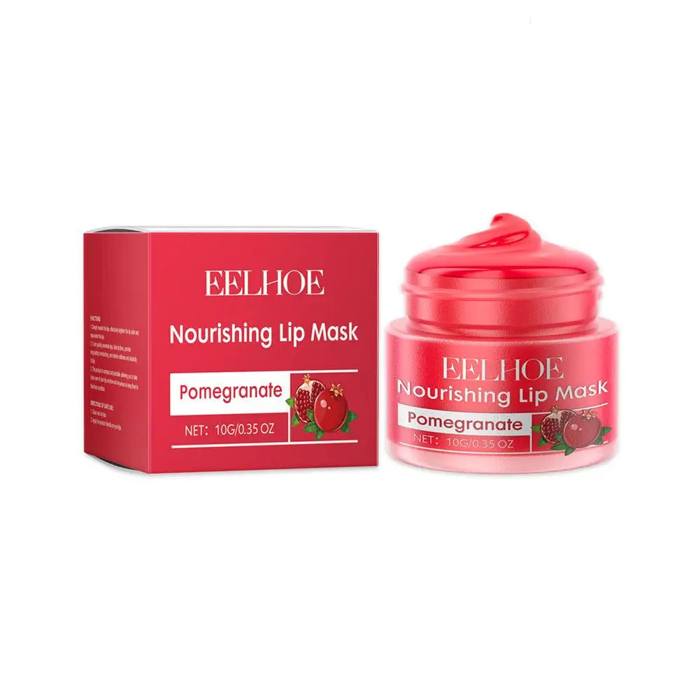 Red Pomegranate Lip Mask For Women Hydrating Lip Balm Moisture Lip Gloss Sheer Coverage Long Lasting Night Treatments Lip Cream