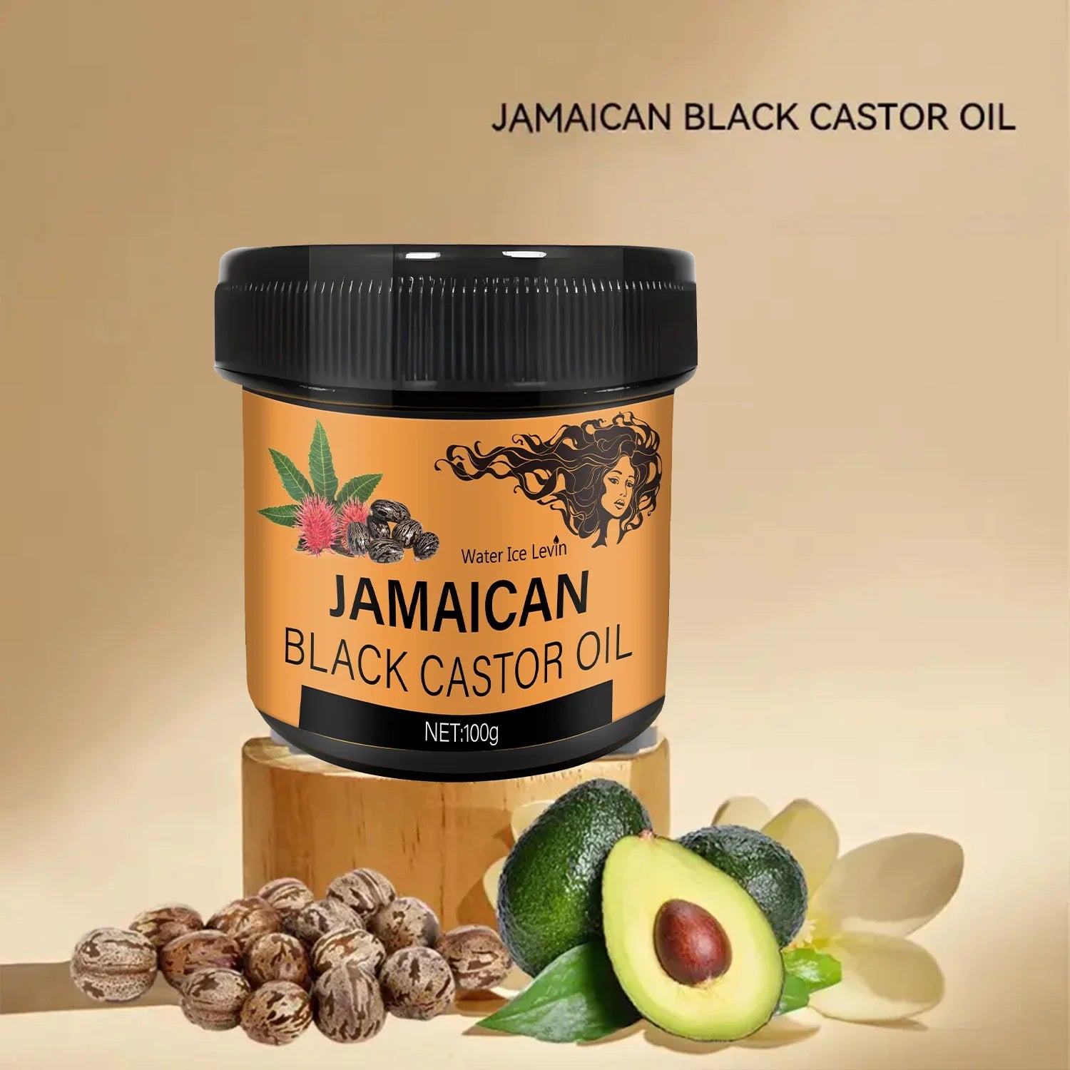 Jamaican Black Castor Oil 100g, Moisturizing Hair Wax, Enhancing Hair Quality, Improving Dryness and Dandruff, Suitable for All Hair Types, Suitable for Men and Women,