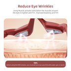 Red Eye Massager Under-Eye Glasses Massager Relieves Eye Fatigue Eyes Massage Glasses Eye Fatigue Relief Massager