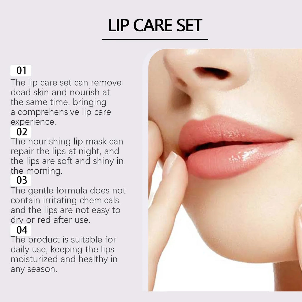 EELHOE Nourishing Lip Care Set Gentle Hydration Deep Moisturizing Anti Drying And Crack Nourishing Lips Soft And Gentle Lips