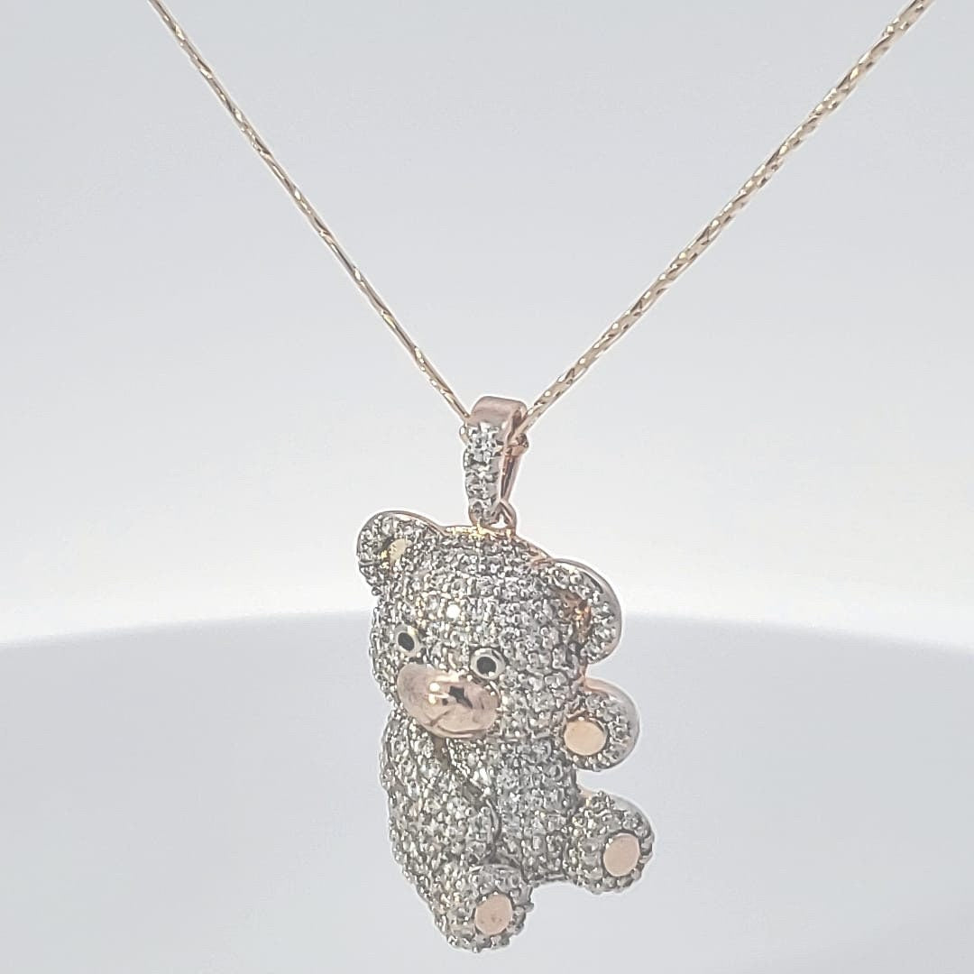 14 karat Gold Fill Lettle Teddy Bear Pendant.Gold Jewellery