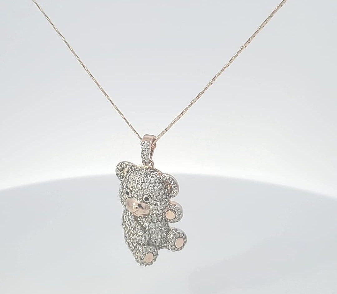 14 karat Gold Fill Lettle Teddy Bear Pendant.Gold Jewellery