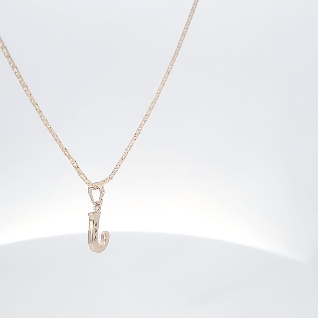 14K  Yellow Gold filled  Initials J Pendant/Necklace  Women Men Alphabetic Charm Fancy/Square Dainty Initials Letter Gift