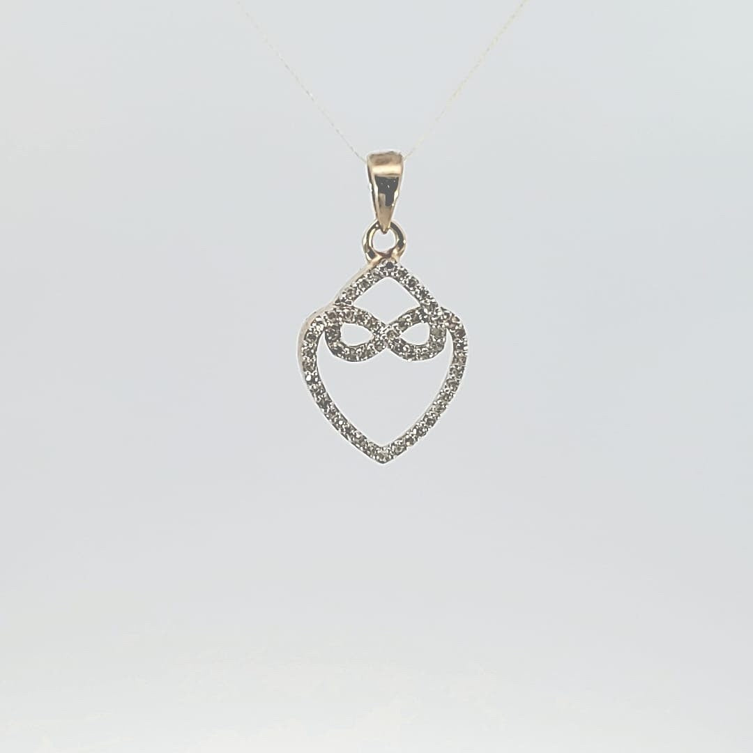 10 Karat Gold Natural Diamond  Heart Pendant .Hip Hop pendant.Diamond Pendant