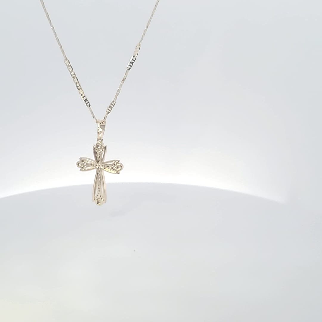 14 karat Gold Fill Cross Pendant-with 14 k Gold filled Necklace.Gold Jewellery Religious, Diamond pendant, Gold Diamond Pendant Necklace