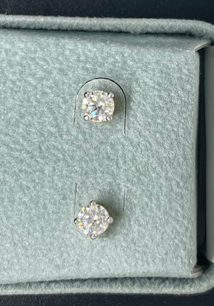 Mozaninte Earrings1 Ct Diamond Earrings,  Lab Grown moissnaite Diamond Earrings, Gold Diamond Earrings, Diamond Studs