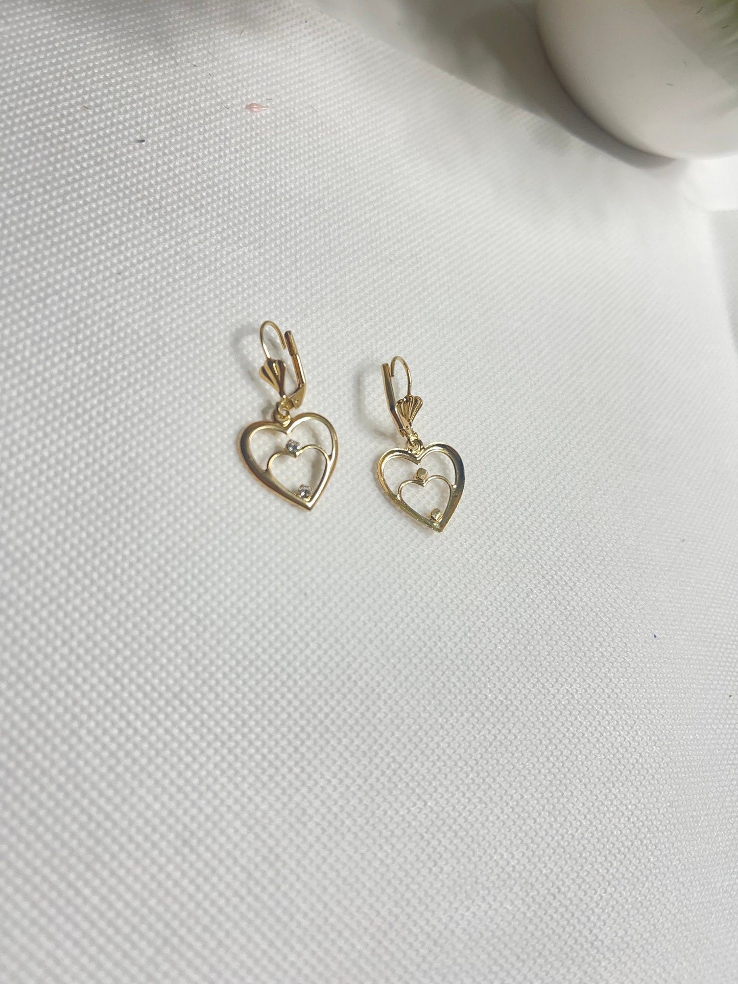 14 karat Gold filled heart Earrings | Bridesmaid Gift