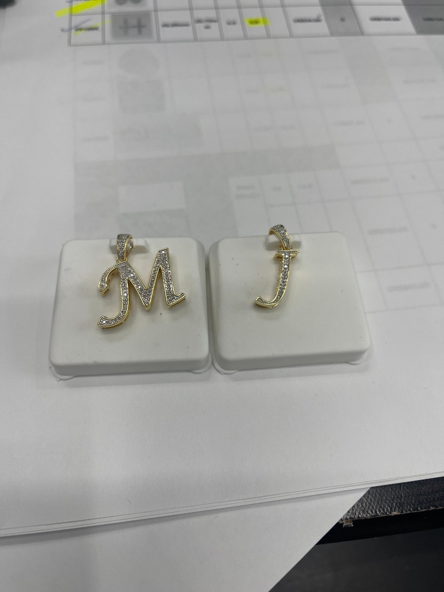 Custom joint initials pendant