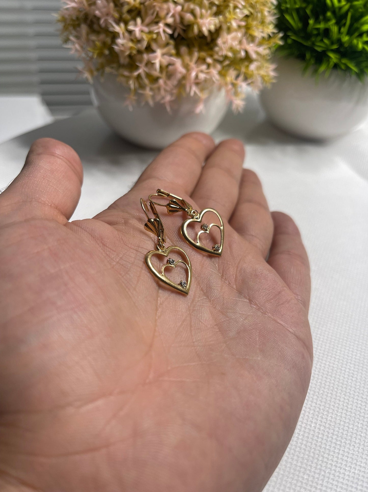 14 karat Gold filled heart Earrings | Bridesmaid Gift