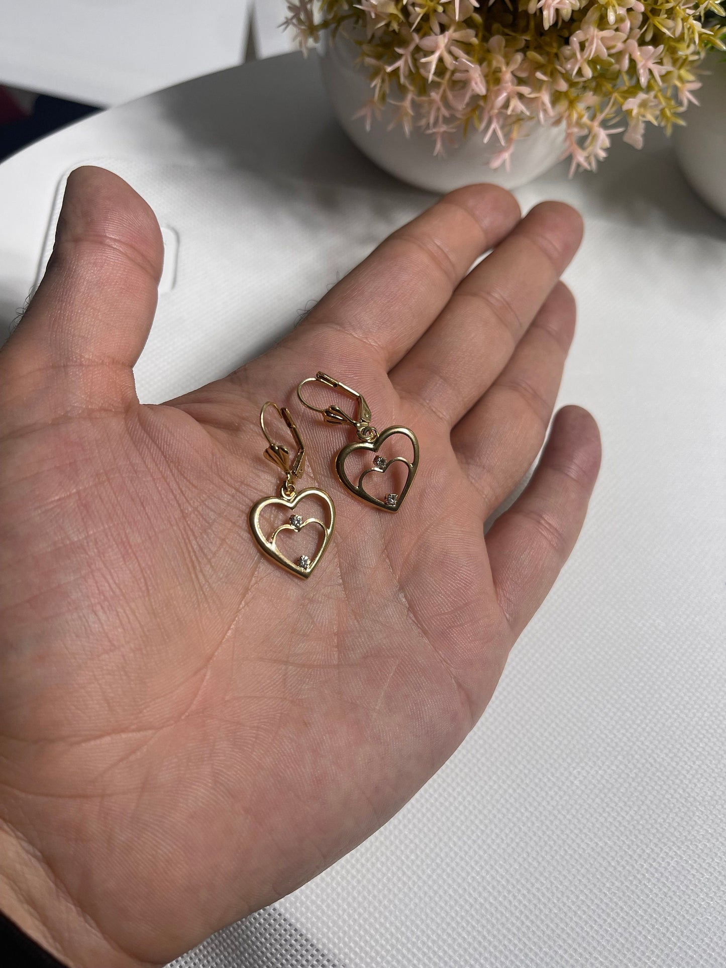 14 karat Gold filled heart Earrings | Bridesmaid Gift