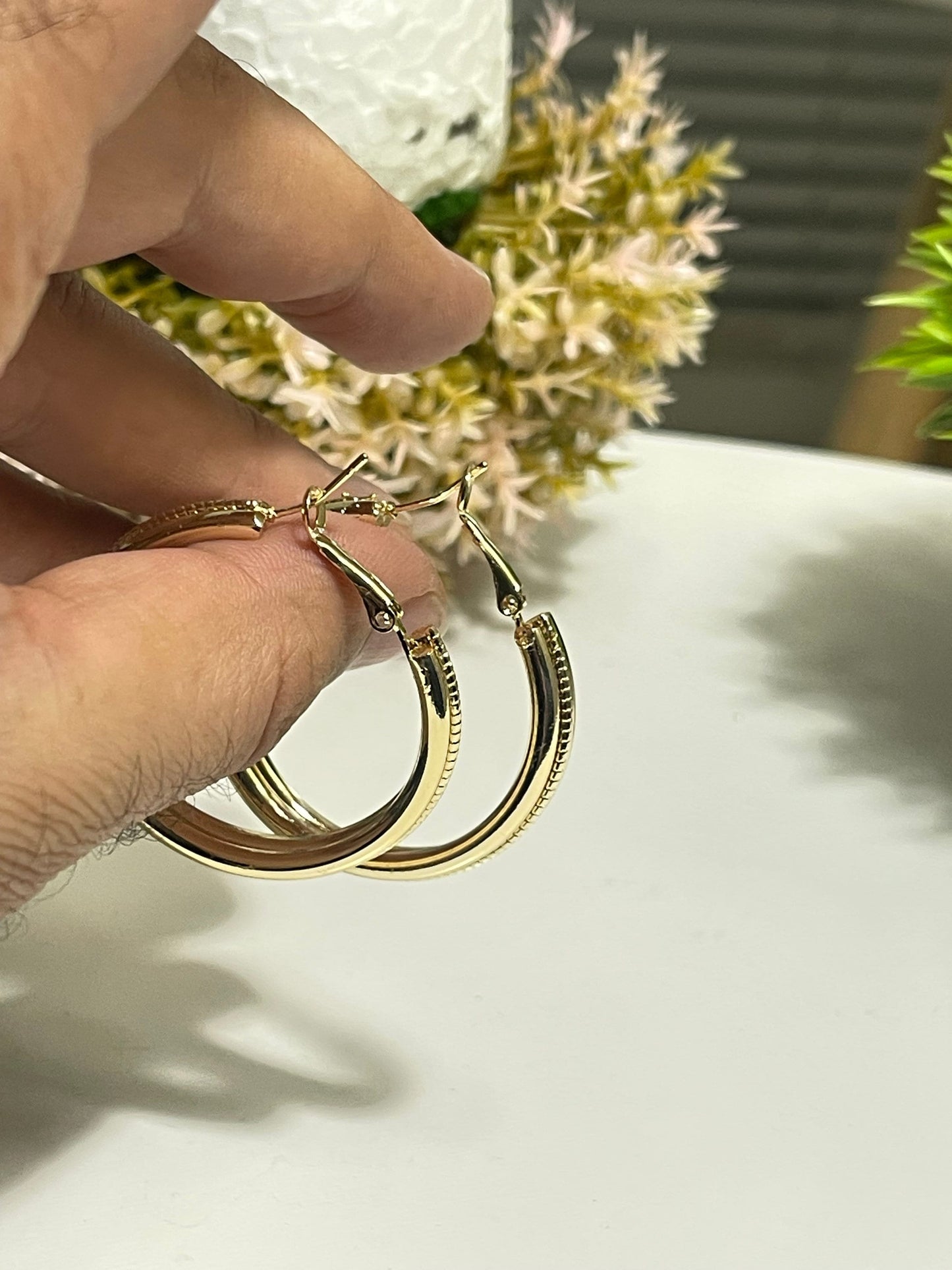 Elegant Hoop Earrings-14 k  GOLD filled earnings