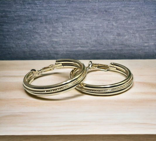 Elegant Hoop Earrings-14 k  GOLD filled earnings