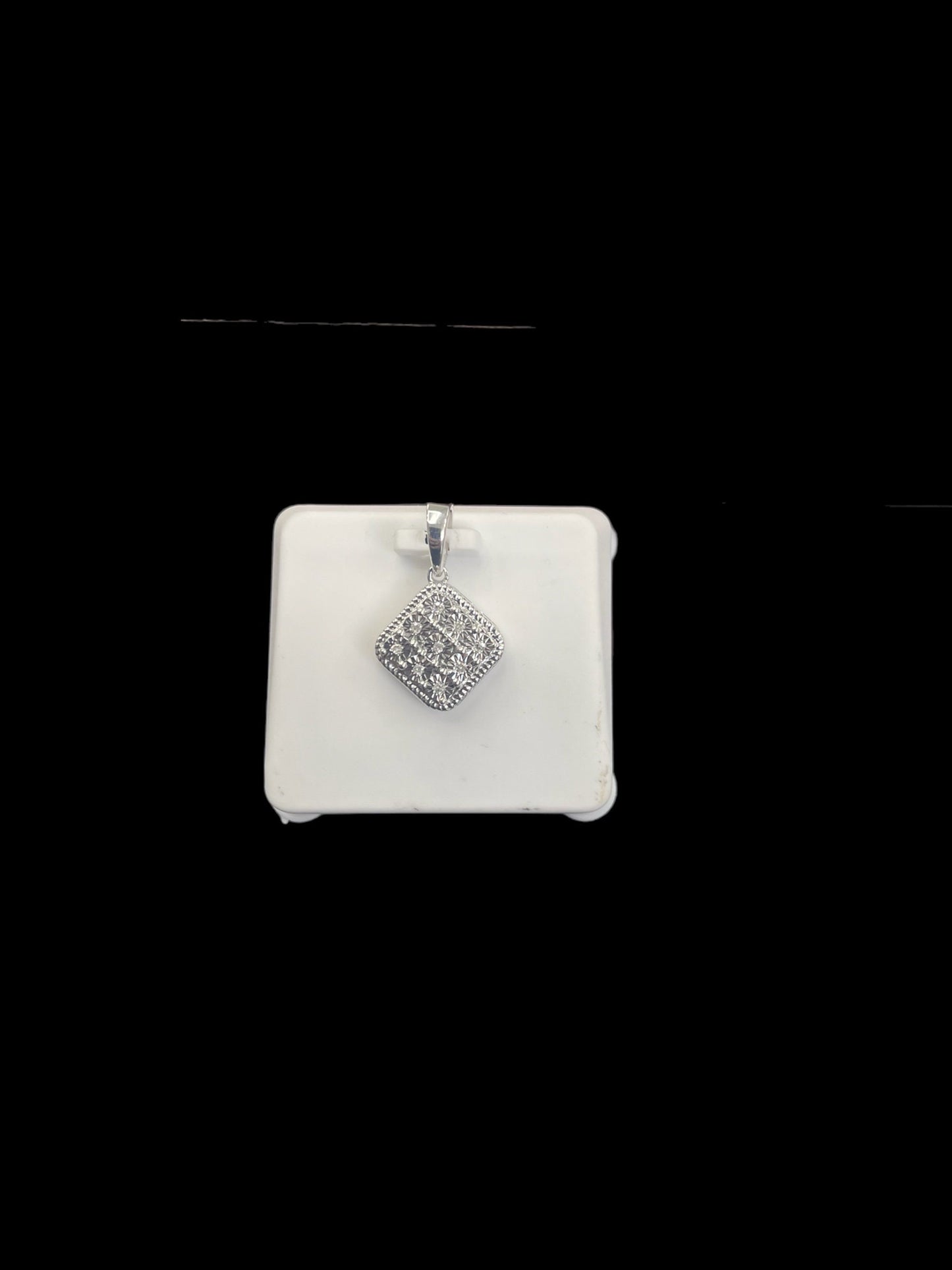 Sterling Silver with Natural Diamonds mini pendant