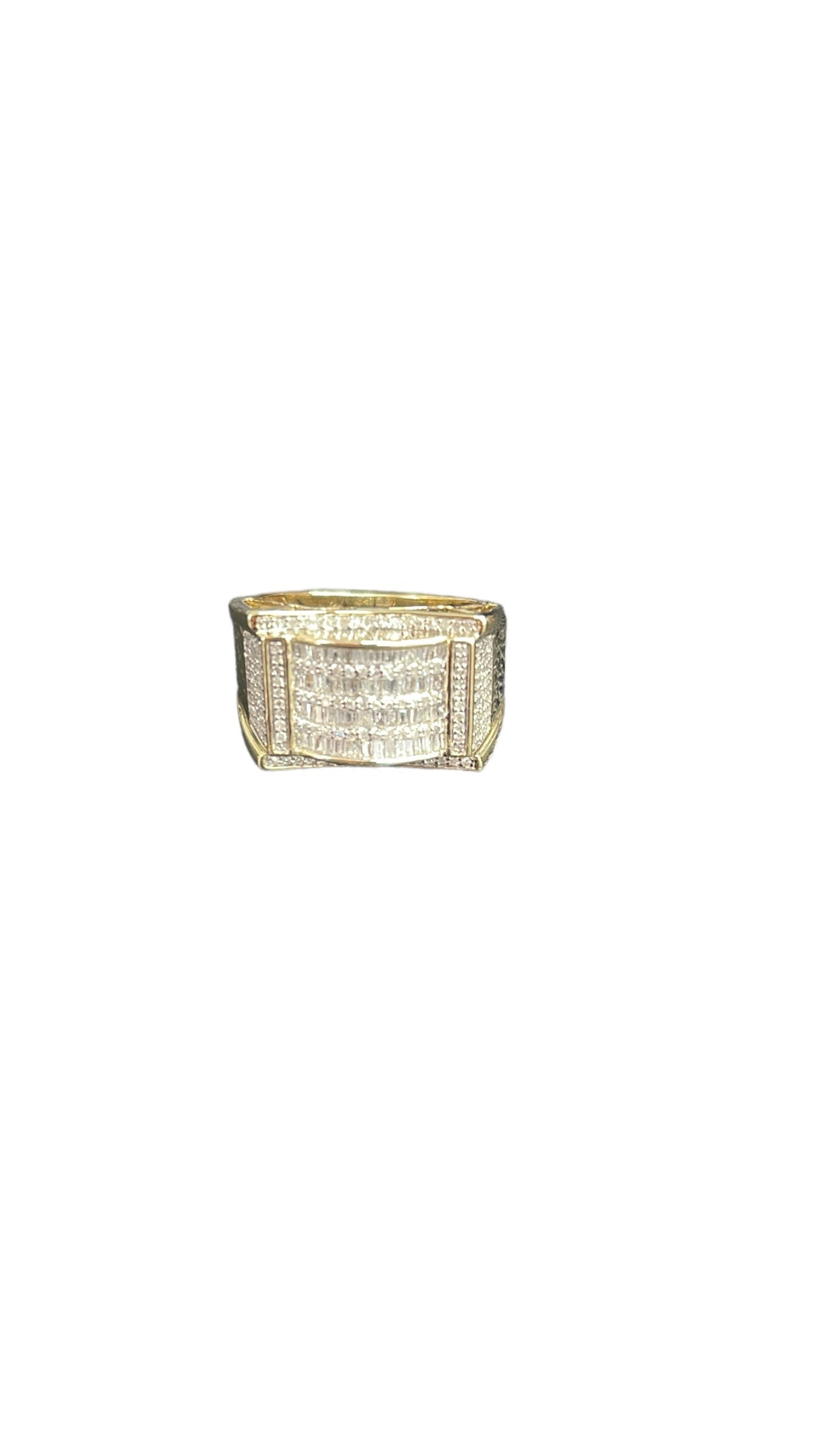 Natural Gold and Diamonds Mens Ring