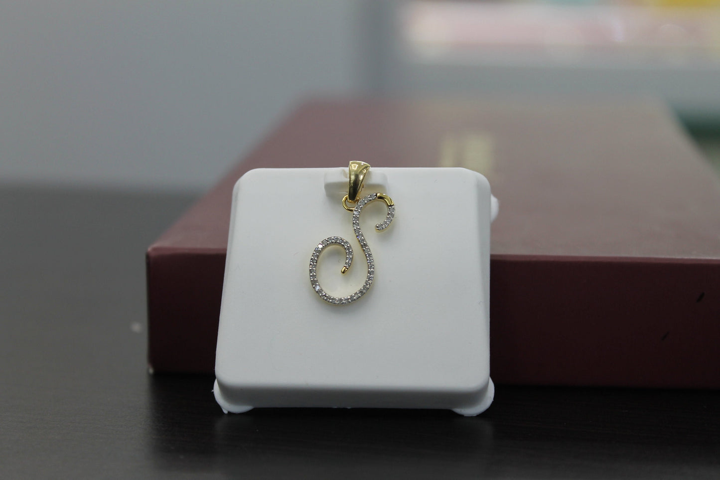 Real Diamond Gold Initial *S* Charm Yellow 10karat Pendant Letter Alphabet Solid A-Z Real -Alphabet .Love