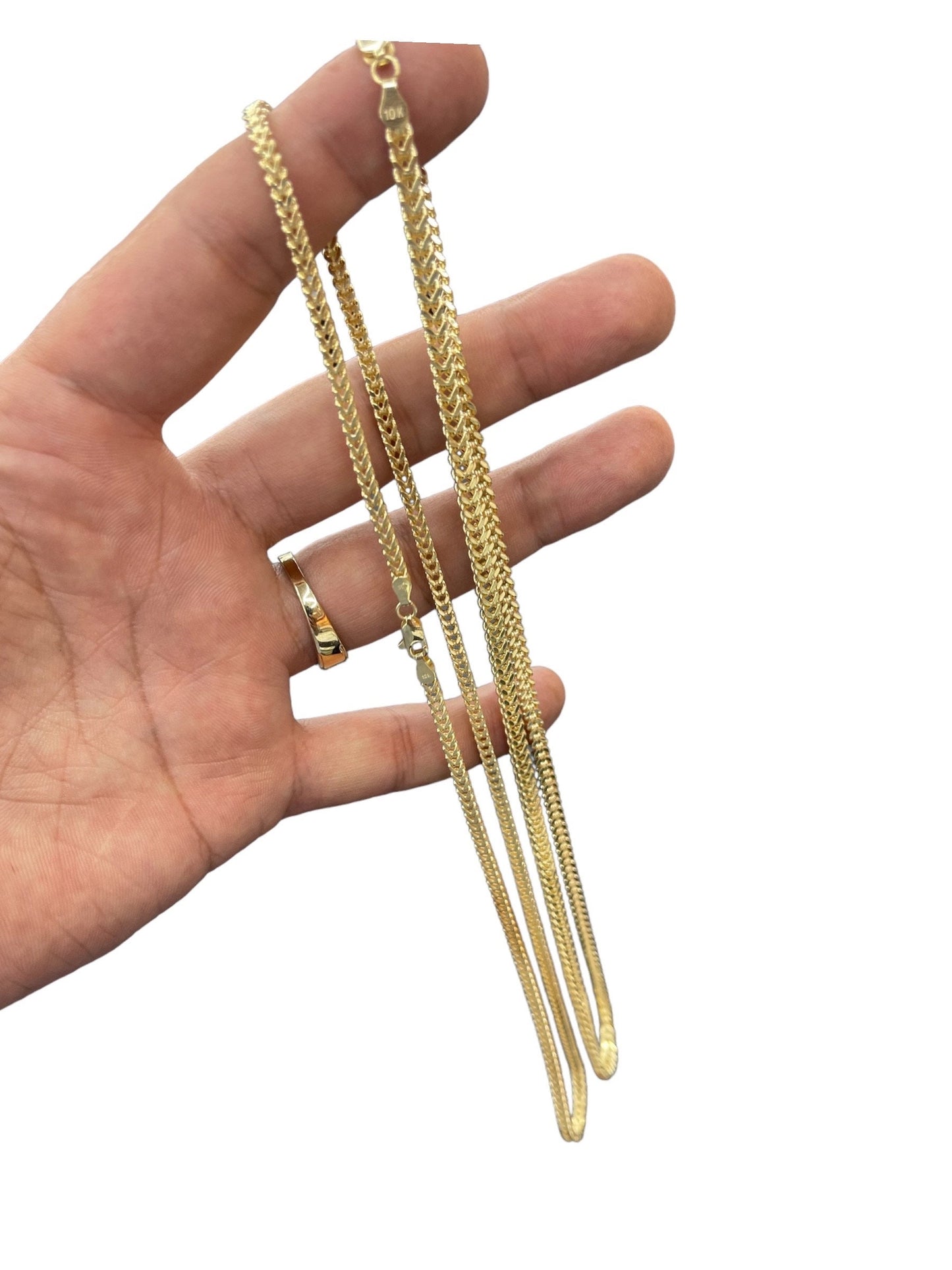 10K Gold Franco Hollow cuban Chain