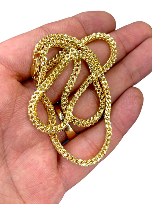 10K Gold Franco Hollow cuban Chain