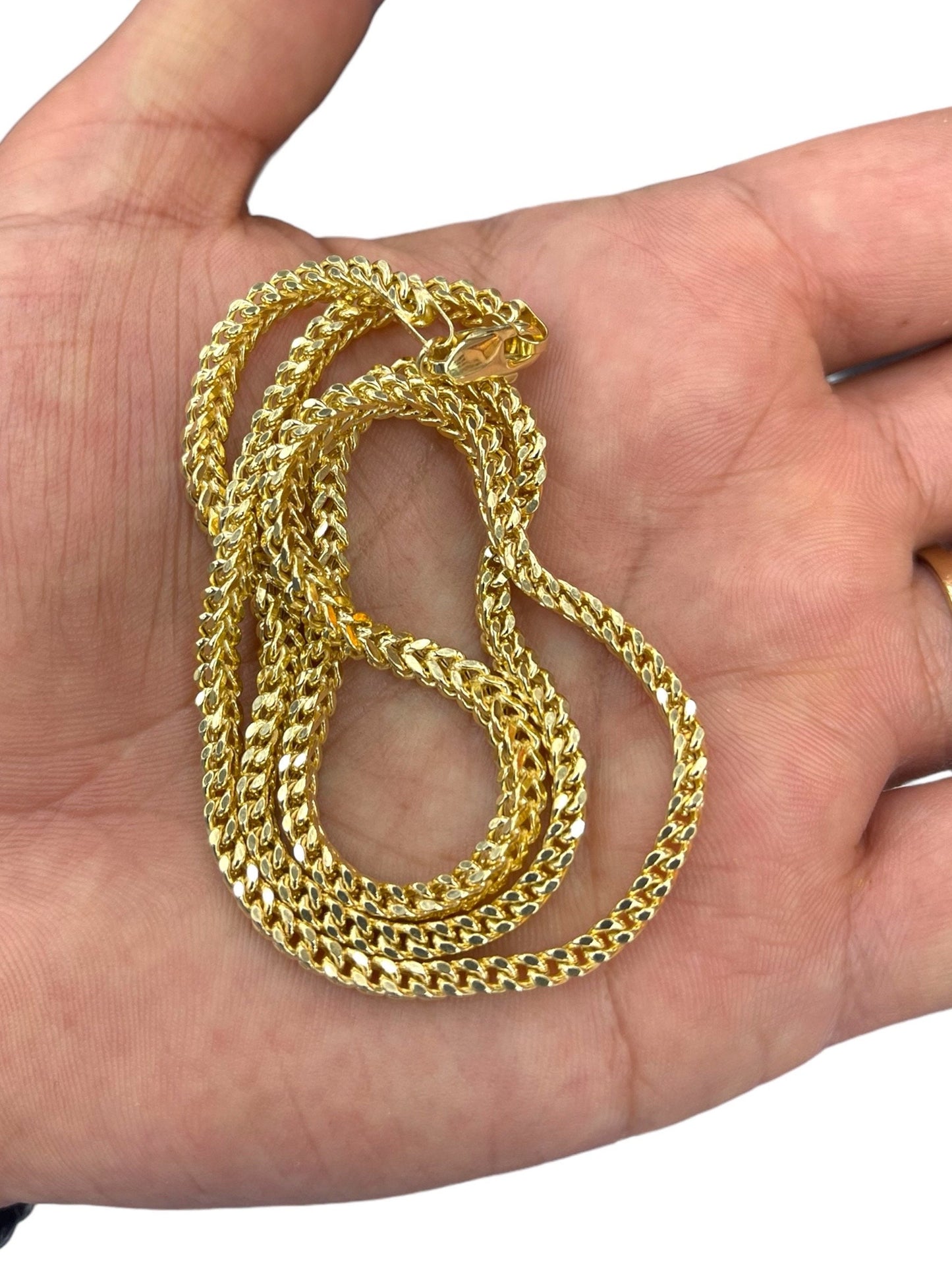 10K Gold Franco Hollow cuban Chain